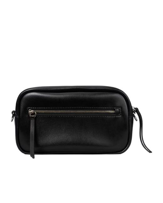 Tory Burch Black Mini Miller Logo-Embossed Crossbody Bag