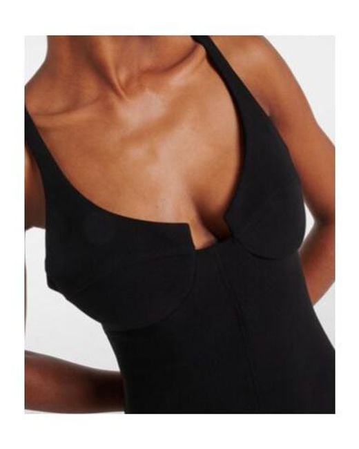 Magda Butrym Black Wool-Blend Romper
