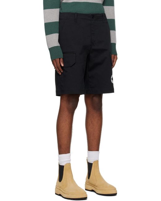 Moschino Black Logo Printed Bermuda Shorts for men
