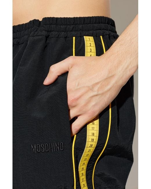 Moschino Black Drawstring Sweatpants for men