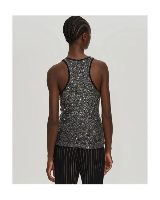 Fabiana Filippi Gray Sleeveless Tops