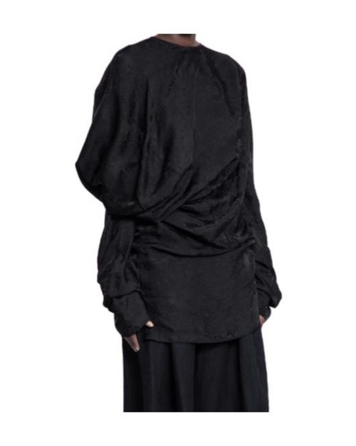 Uma Wang Black Round-Neck T-Shirt