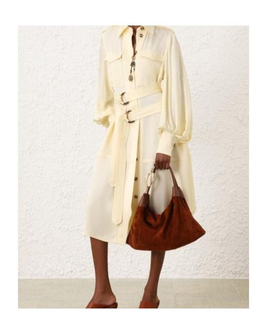 Zimmermann Brown Trampoline Small Hobo Bag