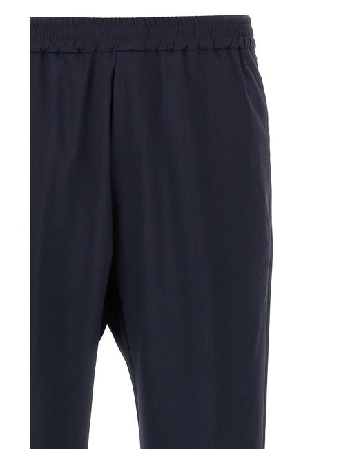 Barena Blue Bativoga Elastic Waist Pants for men