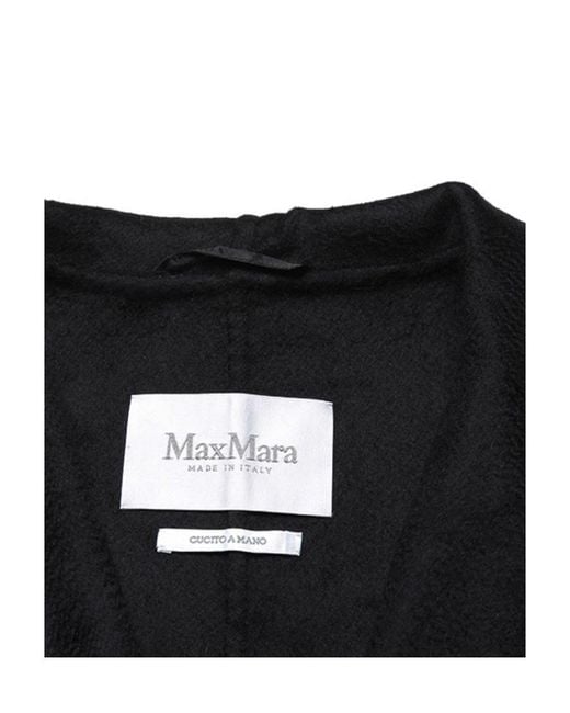 Max Mara Black Lace-Up Coat