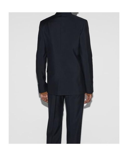 Gucci Blue Contrasting Profile Blazer for men