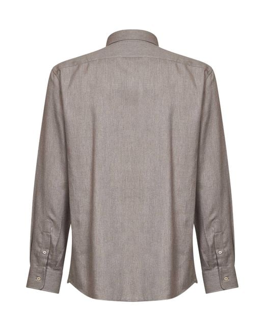 Brunello Cucinelli Gray Long-Sleeve Cardigan for men