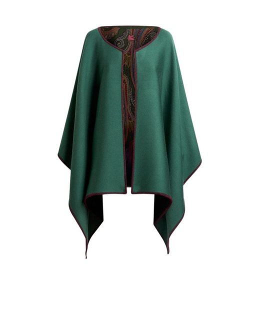 Etro Green Printed Shawl