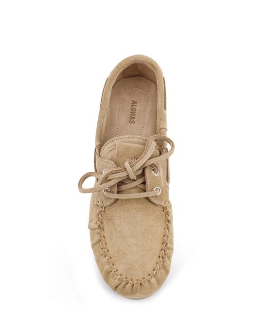 Alohas Brown Rowan Lace-Up Loafers