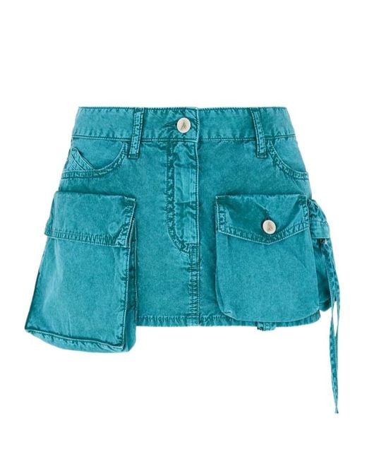 The Attico Blue The Fay Mini Skirt