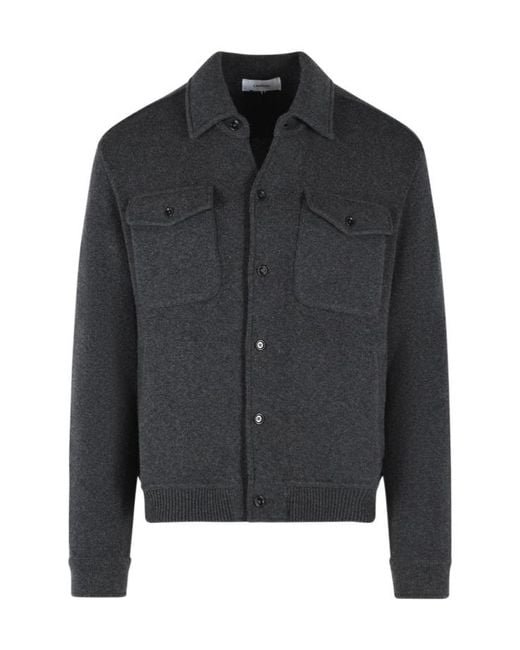 Lardini Black Long-Sleeve Casual Jacket for men