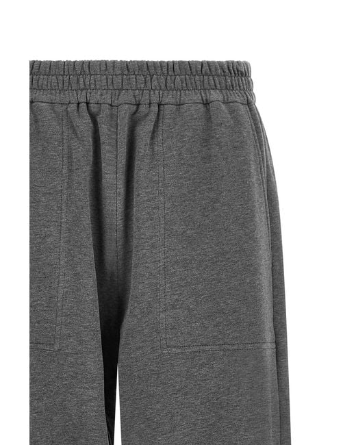 Brunello Cucinelli Gray Elastic Waist Casual Pants