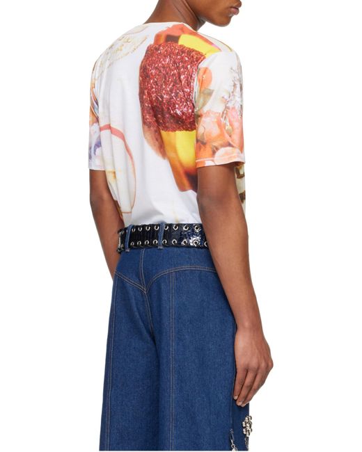Chopova Lowena Blue Short-Sleeved T-Shirt for men