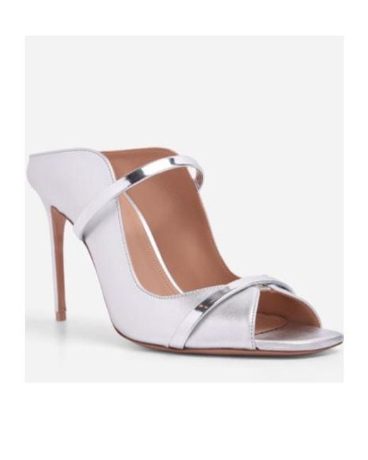 Malone Souliers White Open-Toed High-Heeled Sandals