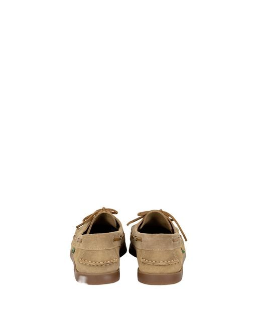 Paraboot Brown Suede Boat Shoes for men