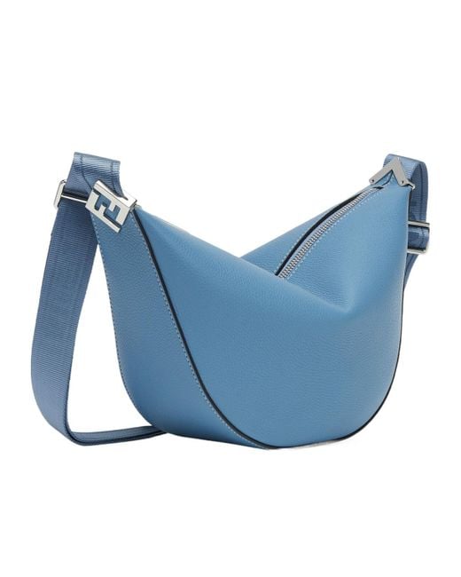 Fendi Blue Leather Bag for men