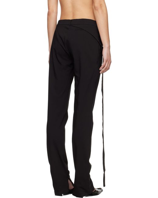 OTTOLINGER Black Casual Pants With Belt Loops