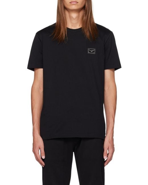 Dolce & Gabbana Black Item O-Neck Short-Sleeved T-Shirt for men