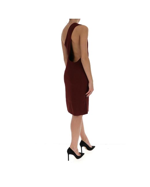 Bottega Veneta Red One Shoulder Knit Dress
