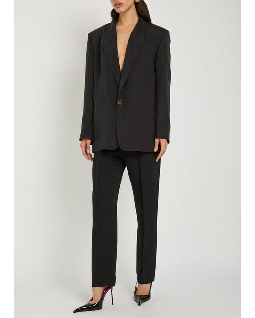 Saint Laurent Black Silk Blazer