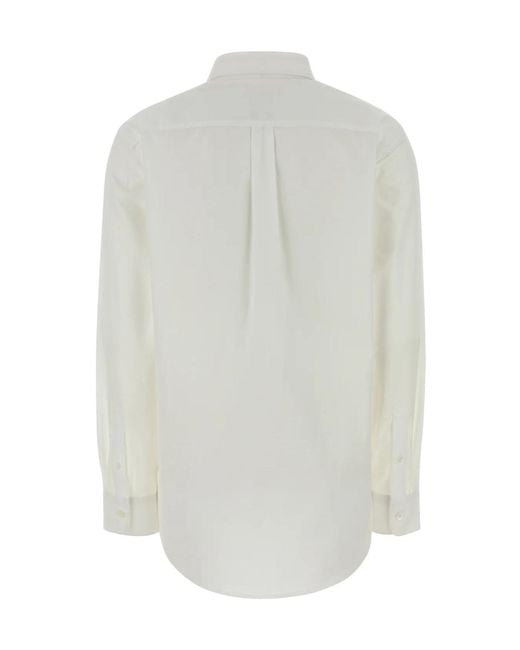 A.P.C. White Long Sleeve Buttoned Shirt