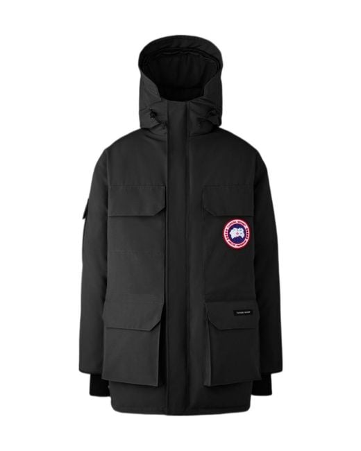 Canada Goose Black Expedition Hooded Jacket for men