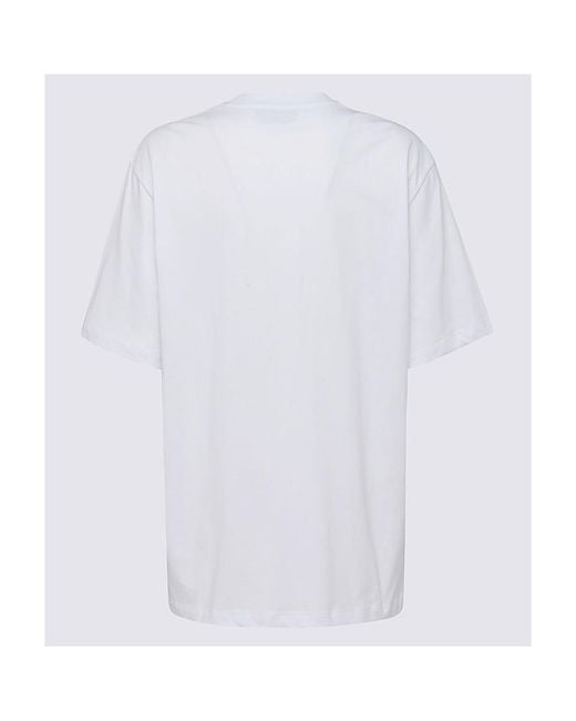 MSGM Gray Graphic-Print Short-Sleeved T-Shirt for men