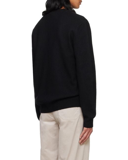 A.P.C. Black Kenny Button Cardigan for men