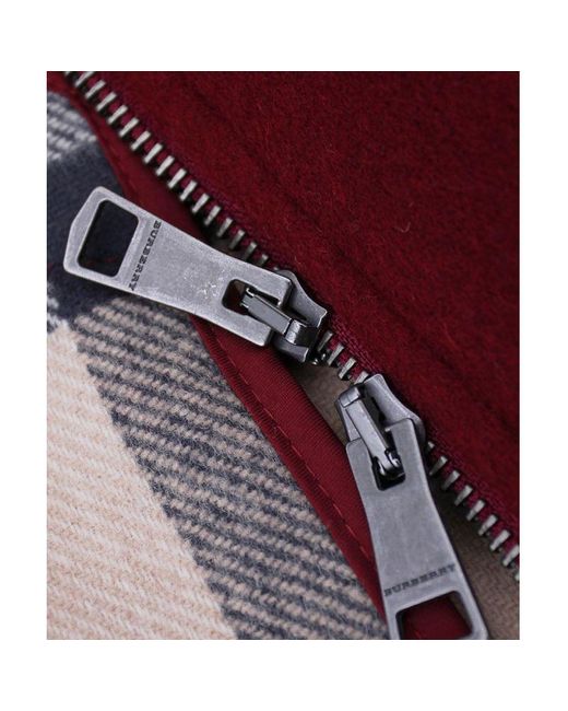 Burberry Red Horn Buckle Hooded Coat
