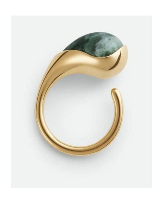 Bottega Veneta Green Small Drop Marble Ring
