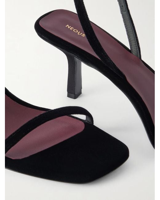 Neous Metallic Solid Color Velvet Sandals