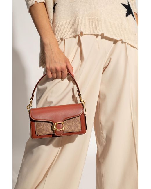 COACH Brown Logo Plaque Zipped Card Case