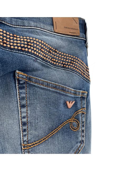 Armani Jeans Blue Zipper Button Denim Pants