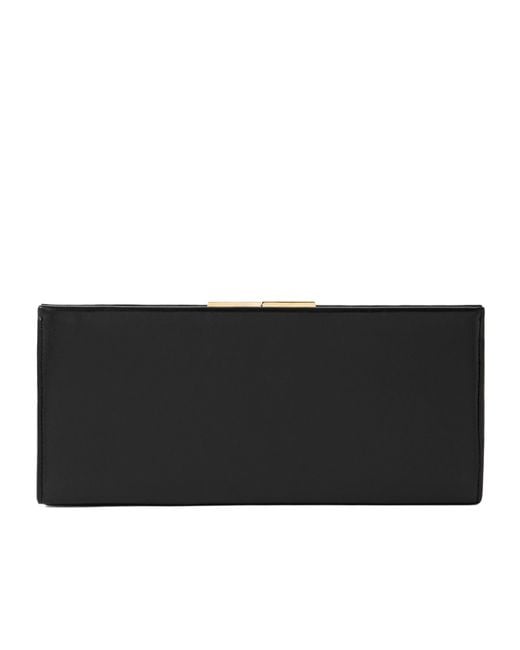 Nili Lotan Black Anjelica Leather Clutch