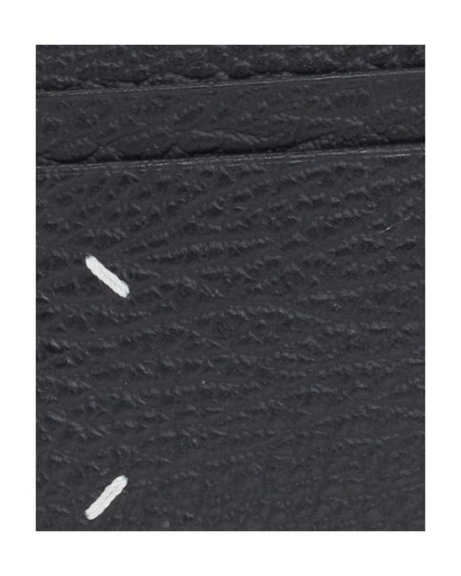 Maison Margiela Blue Four Stitches Card Holder for men