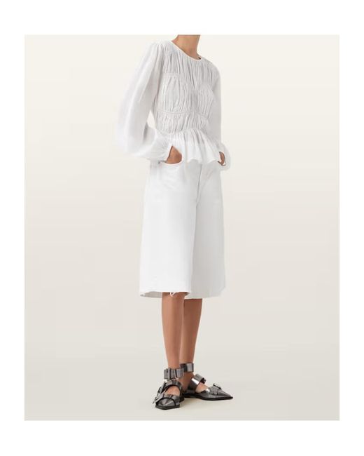 AllSaints White Long-Sleeved Tops