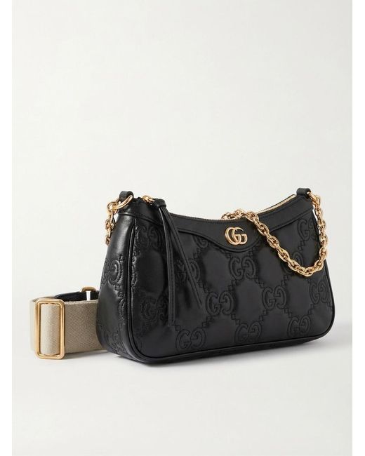 Gucci Black Gg Matelasse Shoulder Bag