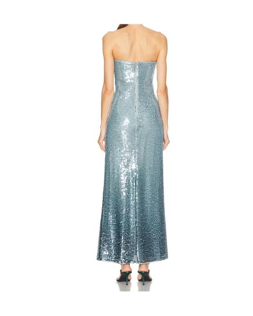 Jonathan Simkhai Blue Leilani Sequin Gown