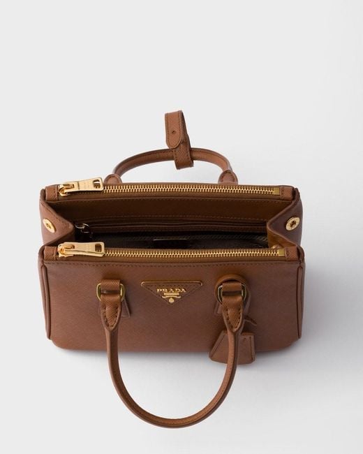Prada Brown Galleria Mini Saffiano Leather Bag