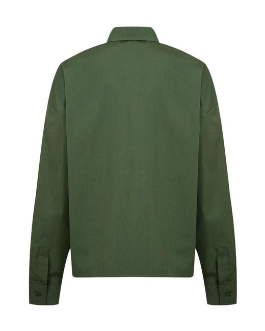 Weekend by Maxmara Green Carter Long-Sleeve Plain Shirt