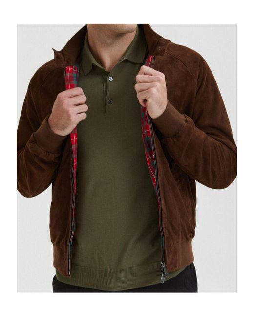 Baracuta Brown G9 Zip-Up Bomber Jacket for men