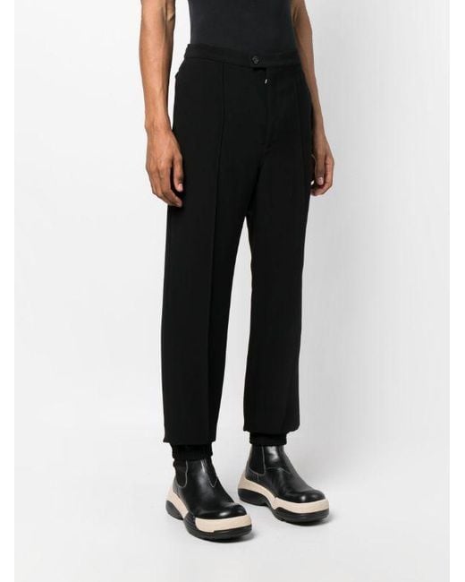 McQueen Black Loose Fit Trousers for men
