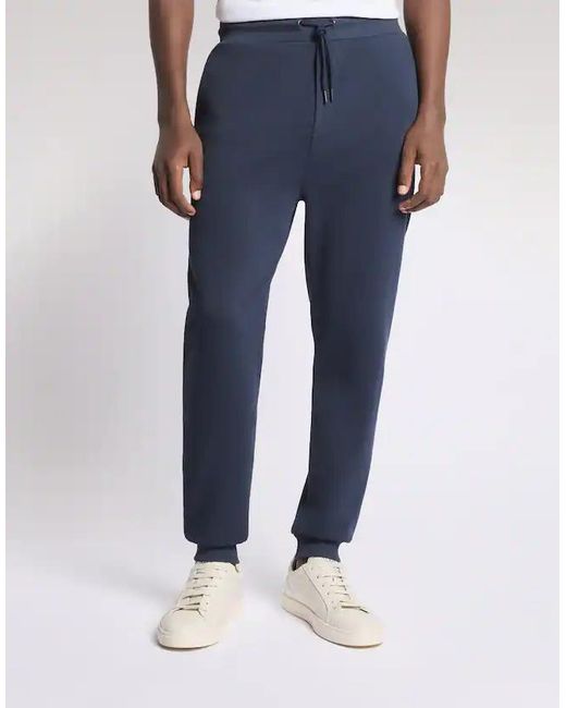 Fay Blue Drawstring Cuffed Joggers for men