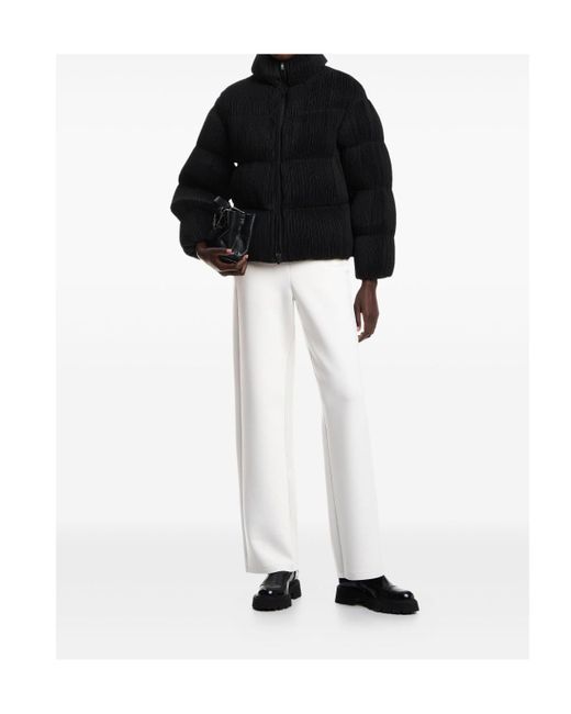 Emporio Armani White Elastic-Waist Trousers