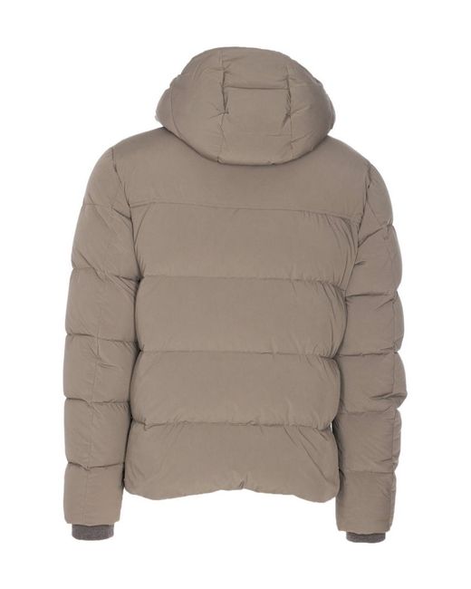 Moorer Gray Long-Sleeved Padded Jacket for men