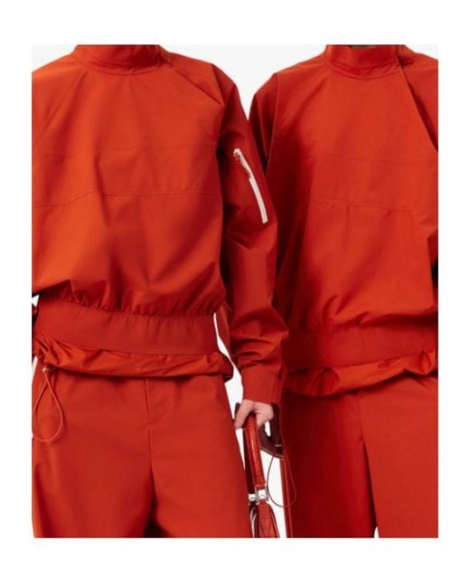 Lacoste Red Half-Zip Stand-Collar Jacket for men