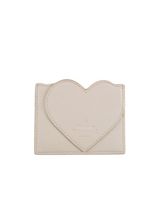Vivienne Westwood Natural Heart Card Holder Wallet