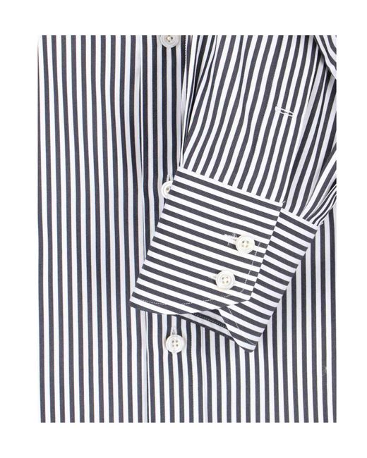 Tom Ford Blue Striped Long-Sleeved Shirt for men