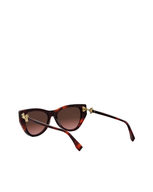 Fendi Brown Eyewear Cat-Eye Frame Sunglasses