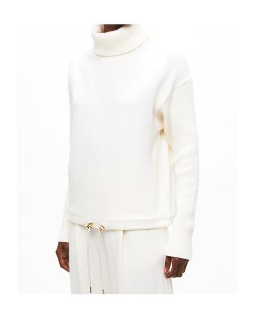Varley White Hannah Cowl Neck Sweat